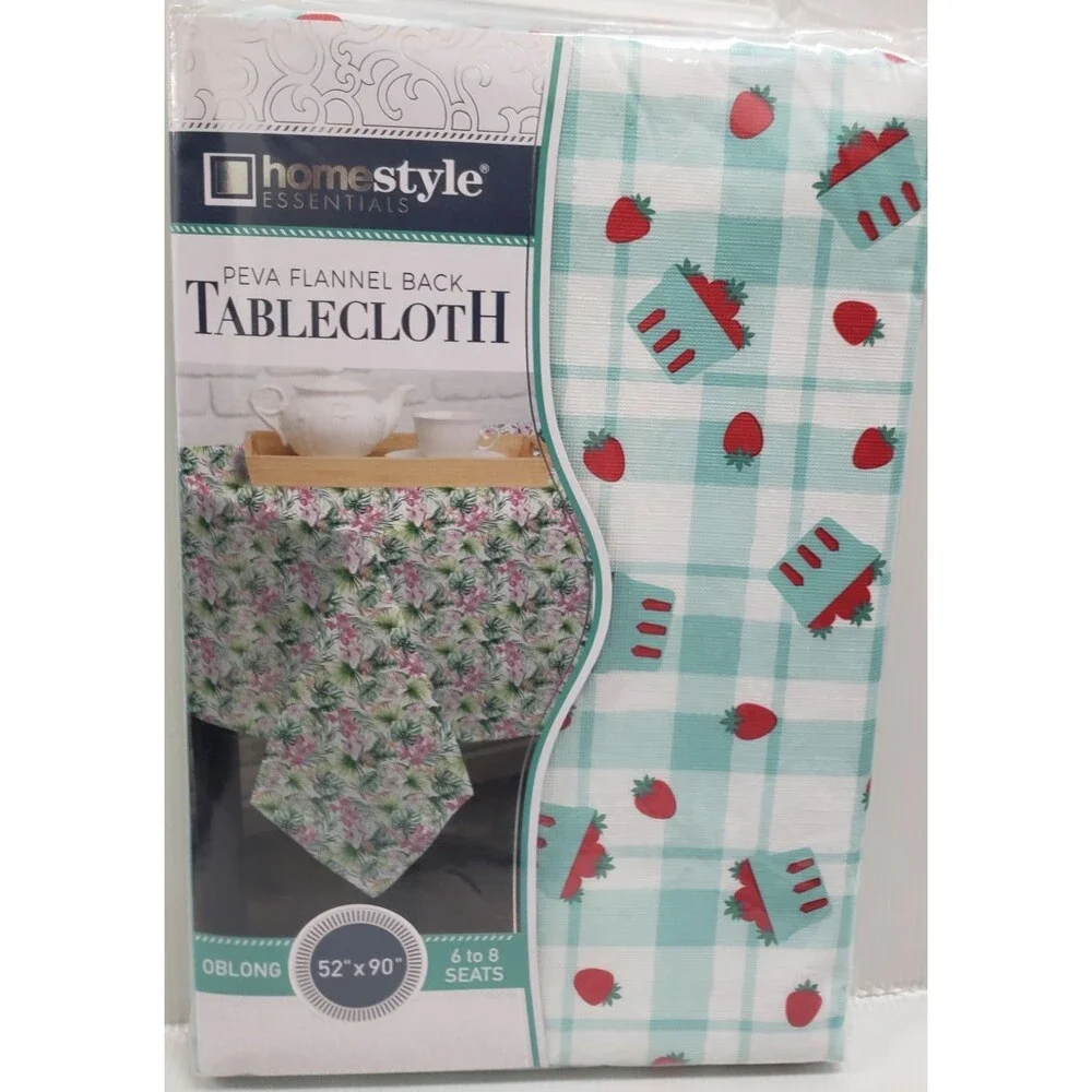 Printed Kitchen Vinyl Tablecloth,52